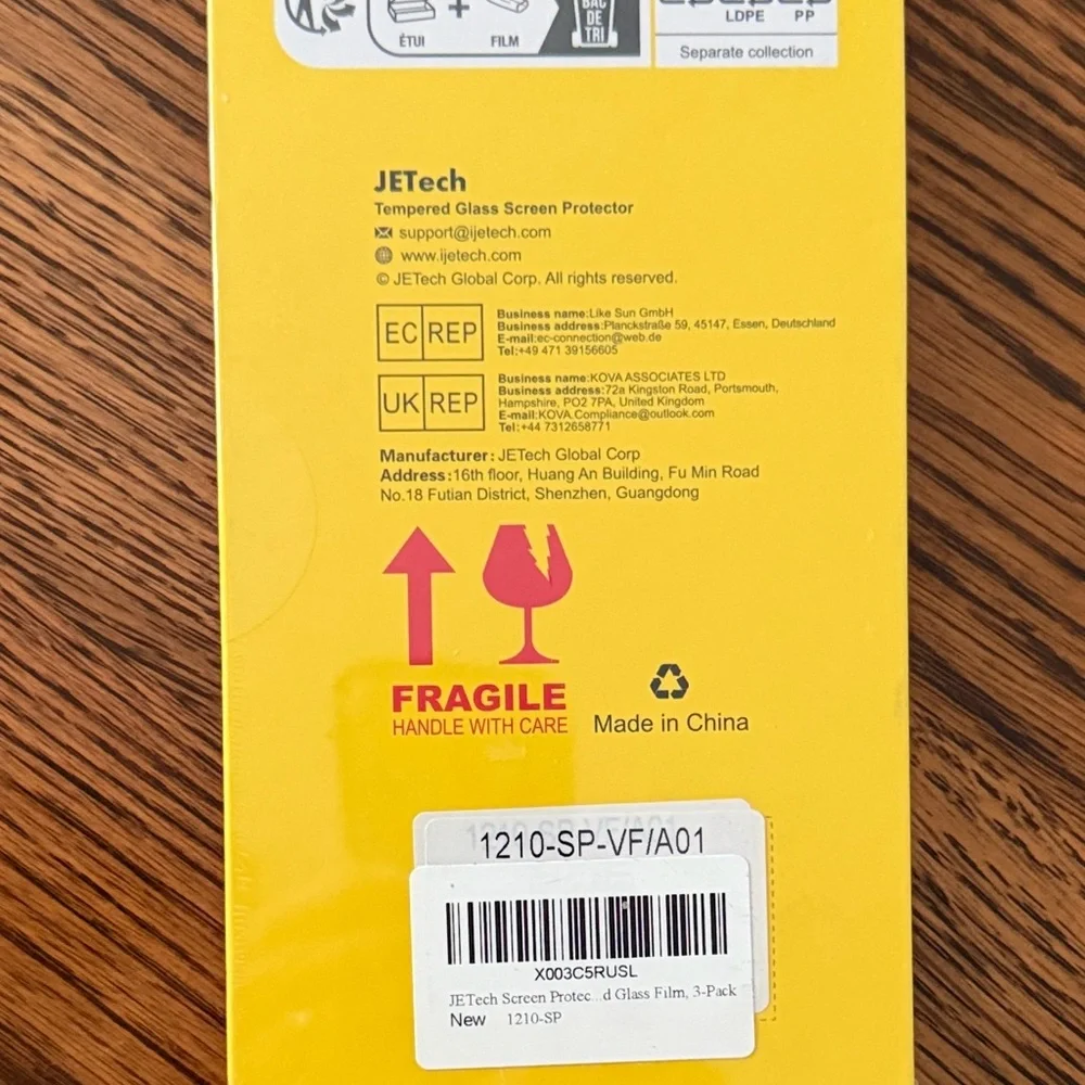 JETech Tempered Glass Screen Protector for iPhone 14 - Yellow